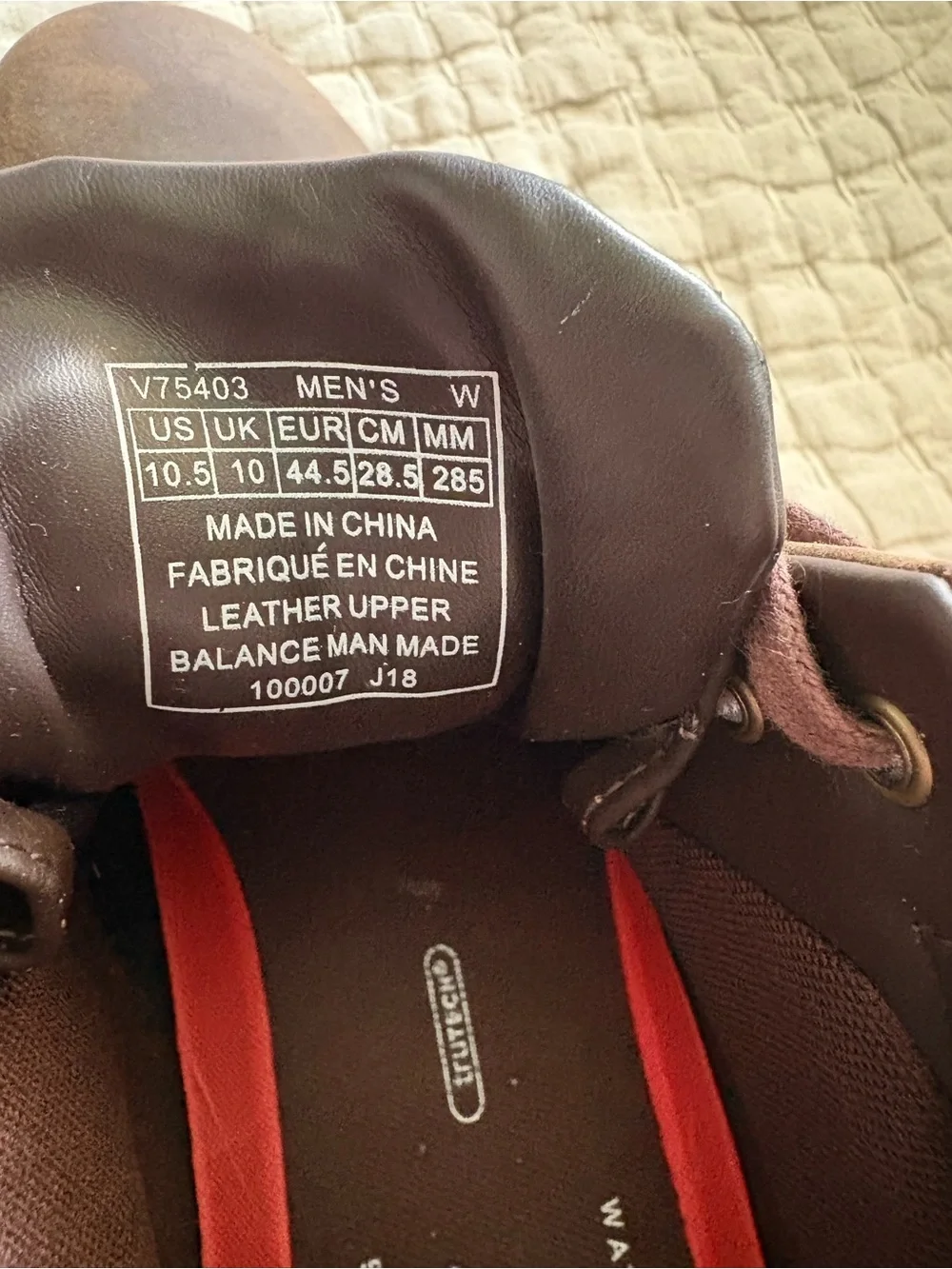 Rockport Men’s Brown Leather Boots size 10.5